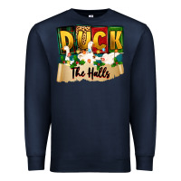 Navy christmas duck the halls Premium Sweatshirt - Zillion Design Studio