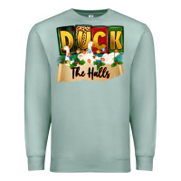 Seafoam christmas duck the halls Premium Sweatshirt - Zillion Design Studio