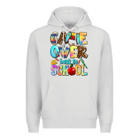 Dove Grey game over back to school Premium Hoodie - AdoDesignShop