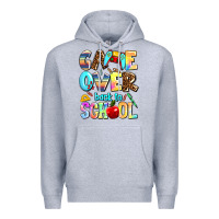 Heather Grey game over back to school Premium Hoodie - AdoDesignShop