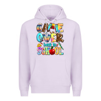 Lilac game over back to school Premium Hoodie - AdoDesignShop