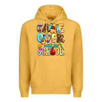 Mustard game over back to school Premium Hoodie - AdoDesignShop