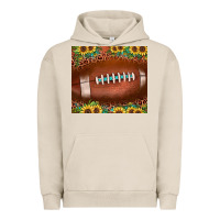 Pigment French Oak football leopard turquoise sunflower Urban Hoodie - JahusDesignShop