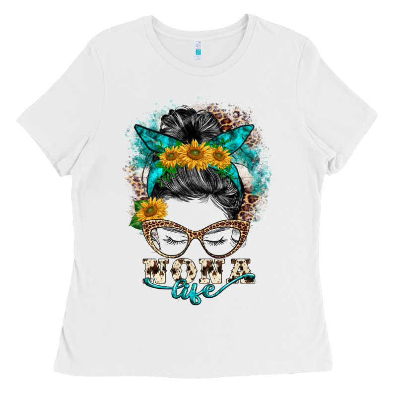 Nona Life Messy Bun Ladies Tee by BarkalooDesign | Teevron
