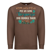 Chestnut drink your coffee and handle your shit Premium Sweatshirt - texasbilliewilder