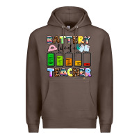 Coffee battery life of a teacher Premium Hoodie - AdoDesignShop
