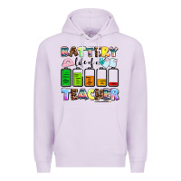Lilac battery life of a teacher Premium Hoodie - AdoDesignShop