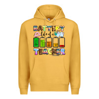 Mustard battery life of a teacher Premium Hoodie - AdoDesignShop