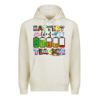 Oatmeal Heather battery life of a teacher Premium Hoodie - AdoDesignShop