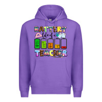 Purple battery life of a teacher Premium Hoodie - AdoDesignShop