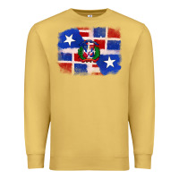 Antique Gold dominican and puerto rico flag Premium Sweatshirt - texasbilliewilder