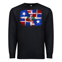 Black dominican and puerto rico flag Premium Sweatshirt - texasbilliewilder