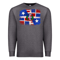 Charcoal Heather dominican and puerto rico flag Premium Sweatshirt - texasbilliewilder