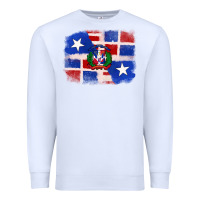White dominican and puerto rico flag Premium Sweatshirt - texasbilliewilder