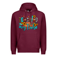 Burgundy teaching my tribe Premium Hoodie - AdoDesignShop