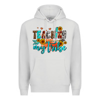 Dove Grey teaching my tribe Premium Hoodie - AdoDesignShop