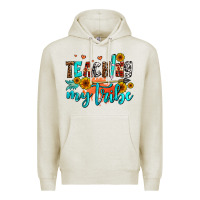 Oatmeal Heather teaching my tribe Premium Hoodie - AdoDesignShop
