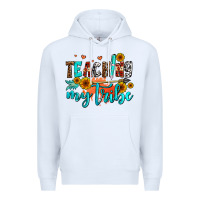 White teaching my tribe Premium Hoodie - AdoDesignShop