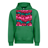 Emerald valentines day leopard and turquoise gemstone seamless pattern Urban Hoodie - BundleAndBundleShop