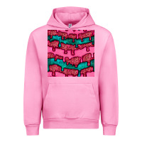 Fuchsia Pink valentines day leopard and turquoise gemstone seamless pattern Urban Hoodie - BundleAndBundleShop