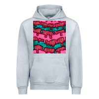 Heather Grey valentines day leopard and turquoise gemstone seamless pattern Urban Hoodie - BundleAndBundleShop