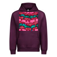 Mauve Wine valentines day leopard and turquoise gemstone seamless pattern Urban Hoodie - BundleAndBundleShop