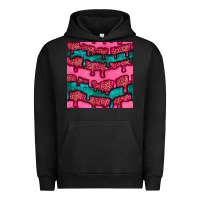 Pigment Black valentines day leopard and turquoise gemstone seamless pattern Urban Hoodie - BundleAndBundleShop