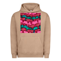 Pigment Burro valentines day leopard and turquoise gemstone seamless pattern Urban Hoodie - BundleAndBundleShop