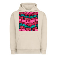 Pigment French Oak valentines day leopard and turquoise gemstone seamless pattern Urban Hoodie - BundleAndBundleShop