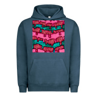 Pigment Midnight Navy valentines day leopard and turquoise gemstone seamless pattern Urban Hoodie - BundleAndBundleShop