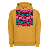Pigment Peanut Butter valentines day leopard and turquoise gemstone seamless pattern Urban Hoodie - BundleAndBundleShop