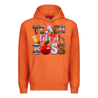 Carrot teach like a boss Premium Hoodie - AdoDesignShop