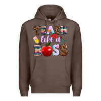 Coffee teach like a boss Premium Hoodie - AdoDesignShop