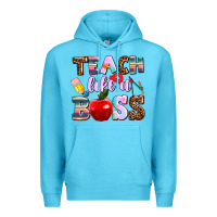 Ocean Blue teach like a boss Premium Hoodie - AdoDesignShop