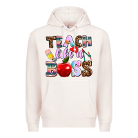 Pale Pink teach like a boss Premium Hoodie - AdoDesignShop