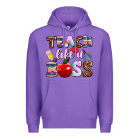 Purple teach like a boss Premium Hoodie - AdoDesignShop