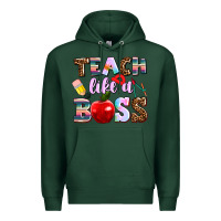 Sports Green teach like a boss Premium Hoodie - AdoDesignShop