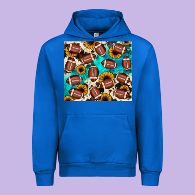 Football Turquoise Sunflower Urban Hoodie Designed By Jahusdesignshop