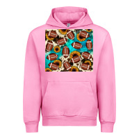 Fuchsia Pink football turquoise sunflower Urban Hoodie - JahusDesignShop
