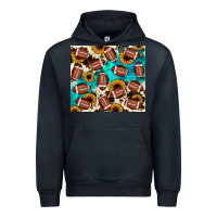 Navy football turquoise sunflower Urban Hoodie - JahusDesignShop