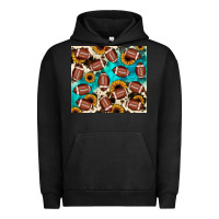 Pigment Black football turquoise sunflower Urban Hoodie - JahusDesignShop