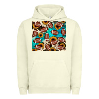 Pigment Pistachio football turquoise sunflower Urban Hoodie - JahusDesignShop