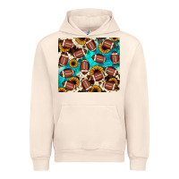 Sandshell football turquoise sunflower Urban Hoodie - JahusDesignShop