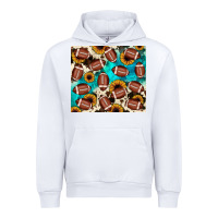 White football turquoise sunflower Urban Hoodie - JahusDesignShop