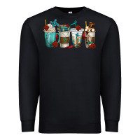 Black faith coffee cups Premium Sweatshirt - texasbilliewilder