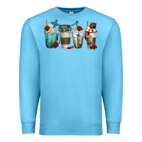 Ocean Blue faith coffee cups Premium Sweatshirt - texasbilliewilder