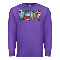 Purple faith coffee cups Premium Sweatshirt - texasbilliewilder