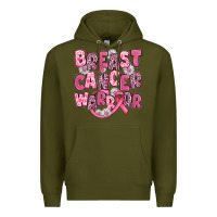Army Green breast cancer warrior Premium Hoodie - JahusDesignShop