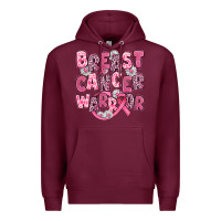 Burgundy breast cancer warrior Premium Hoodie - JahusDesignShop