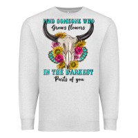 Oatmeal Heather find someone who in the darkest parts of you Premium Sweatshirt - texasbilliewilder